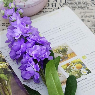 Dekorasi Rumah Bunga Buatan Delphinium Ungu